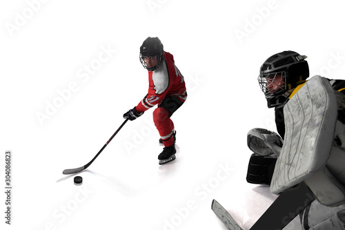 Photography Ice hockey isolated on white