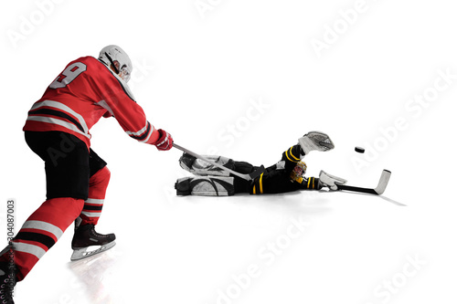 Photography Ice hockey isolated on white