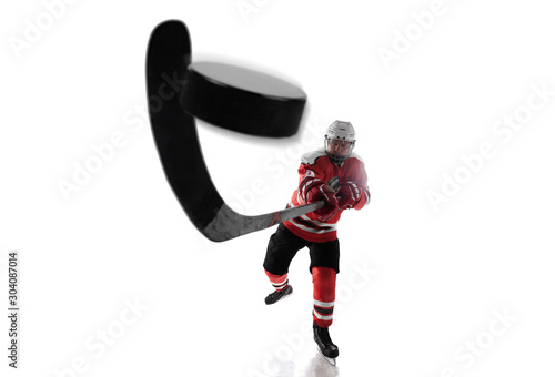 Photography Ice hockey isolated on white