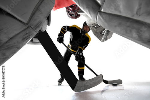 Photography Ice hockey isolated on white