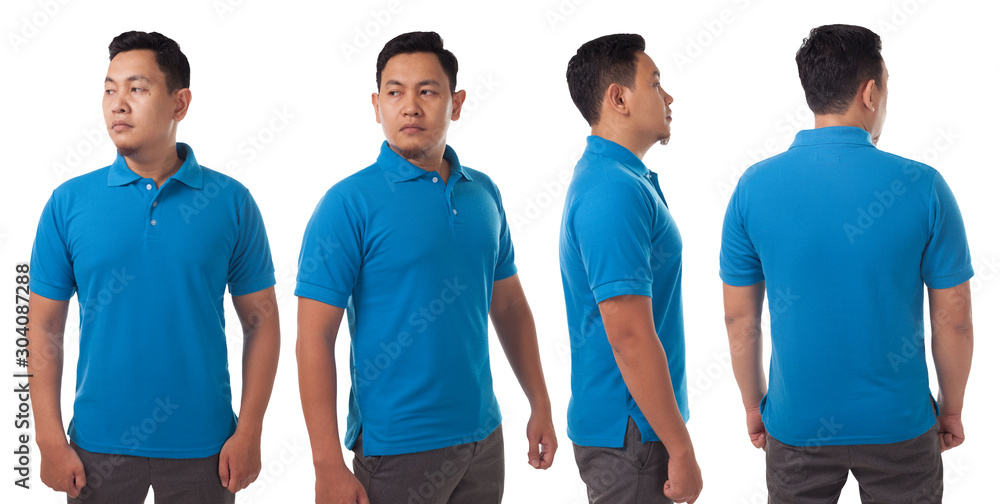 Obraz premium Blue Collared Shirt Design Template