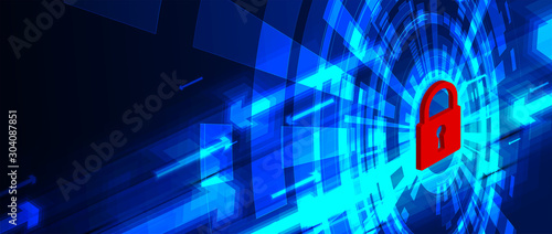 Cybersecurity and information or network protection. Future technology web services for business and internet project