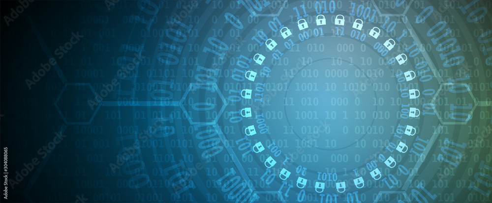 Obraz premium Cybersecurity and information or network protection. Future technology web services for business and internet project