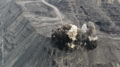 Explosion in a coal mine.