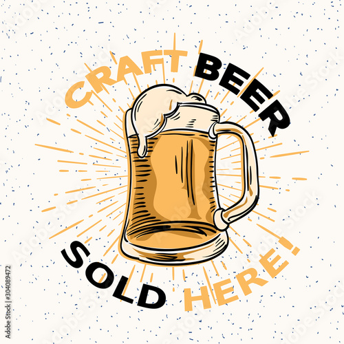 Craft beer sold here - decorative sign