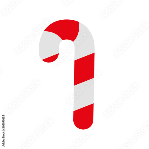 sweet cane christmas isolated icon vector illustration design