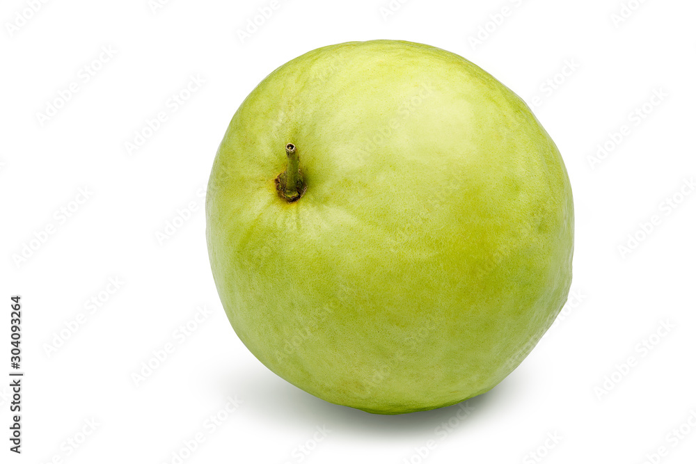 Fresh green guava fruit isolated on white background with clipping path. Fresh green guava fruit isolated on white background with clipping path.