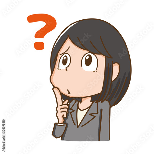 疑問に思う女性