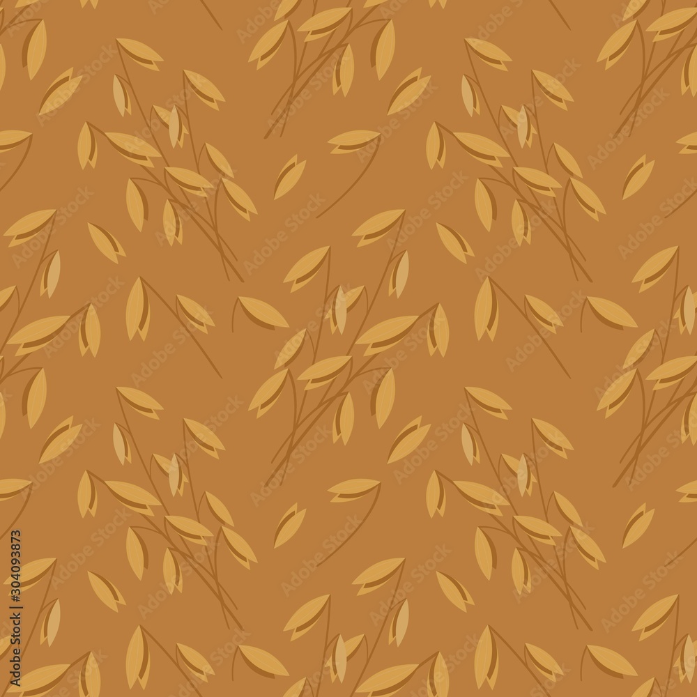 Seamless pattern element with oats.