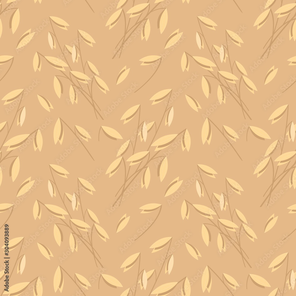 Seamless pattern element with oats.
