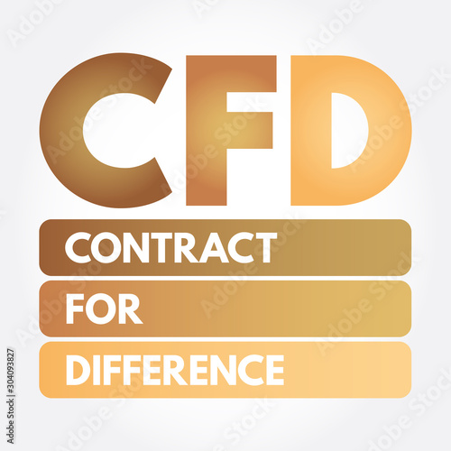 CFD - Contract For Difference acronym, business concept background