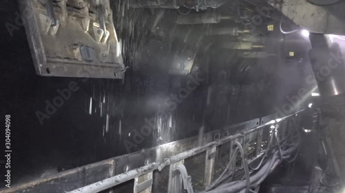 Wallpaper Mural Underground coal mining. The work of the harvester in the longwall. Torontodigital.ca