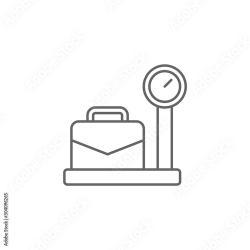 Weight, luggage, airport. Icon illustration isolated sign symbol - icon