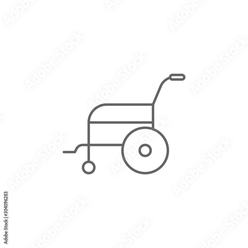 Wheel chair, airport. Icon illustration isolated sign symbol - icon
