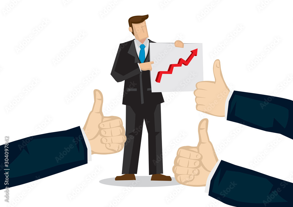 Businessman getting praises for his achievement in sales . Concept of hardwork, recognition or appreciation. Businessman getting praises for his achievement in sales . Concept of hardwork, recognition or appreciation.