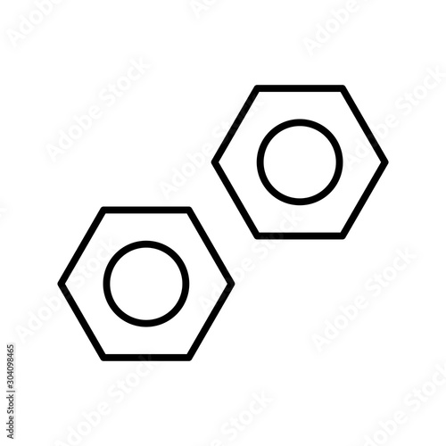 Bolt Icon Isolated On Abstract Background