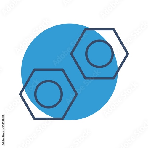 Bolt Icon Isolated On Abstract Background