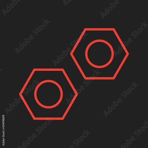 Bolt Icon Isolated On Abstract Background