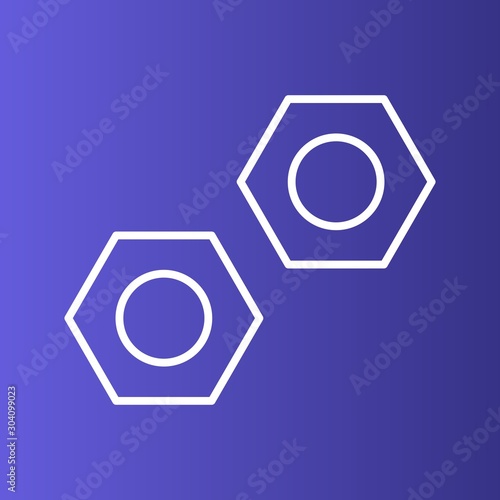 Bolt Icon Isolated On Abstract Background