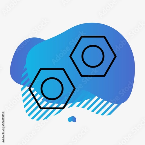 Bolt Icon Isolated On Abstract Background