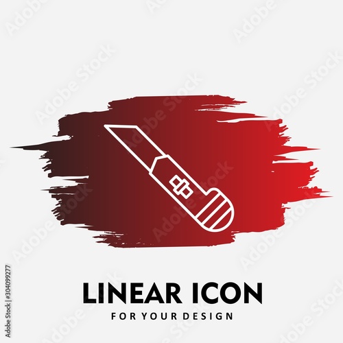 Cutter Icon Isolated On Abstract Background