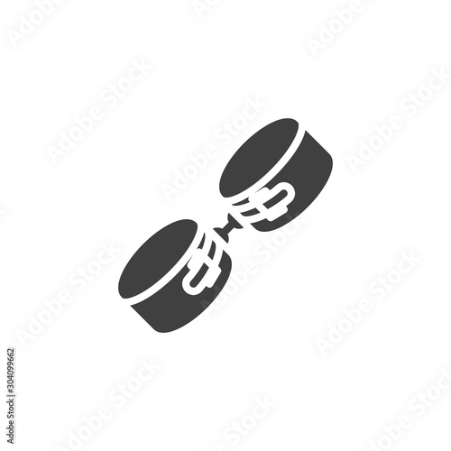 Sexy handcuffs vector icon. filled flat sign for mobile concept and web design. Handcuffs sex toy glyph icon. Symbol, logo illustration. Vector graphics