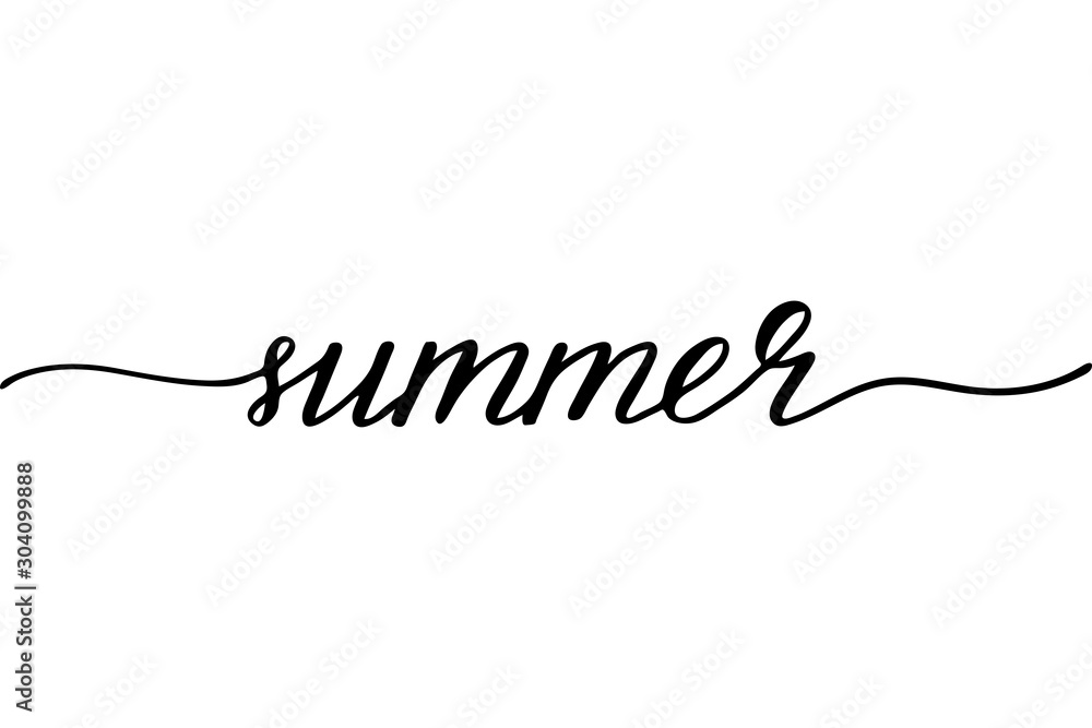 Summer handwritten text vector