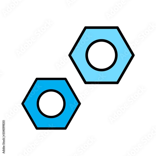 Bolt Icon Isolated On Abstract Background