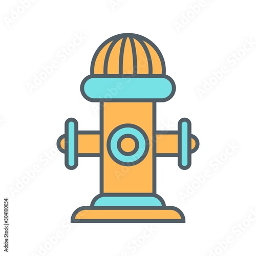  Hydrant Icon Isolated On Abstract Background