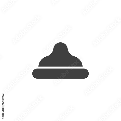 Condom vector icon. filled flat sign for mobile concept and web design. Contraception condom glyph icon. Symbol, logo illustration. Vector graphics