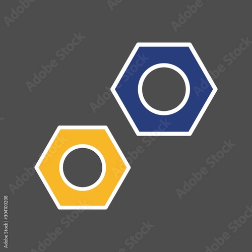 Bolt Icon Isolated On Abstract Background