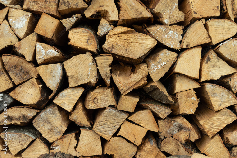 Pile of larger chopped firewood for graphic purposes Pile of larger chopped firewood for graphic purposes