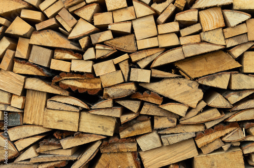 Pile of firewood for graphic purposes