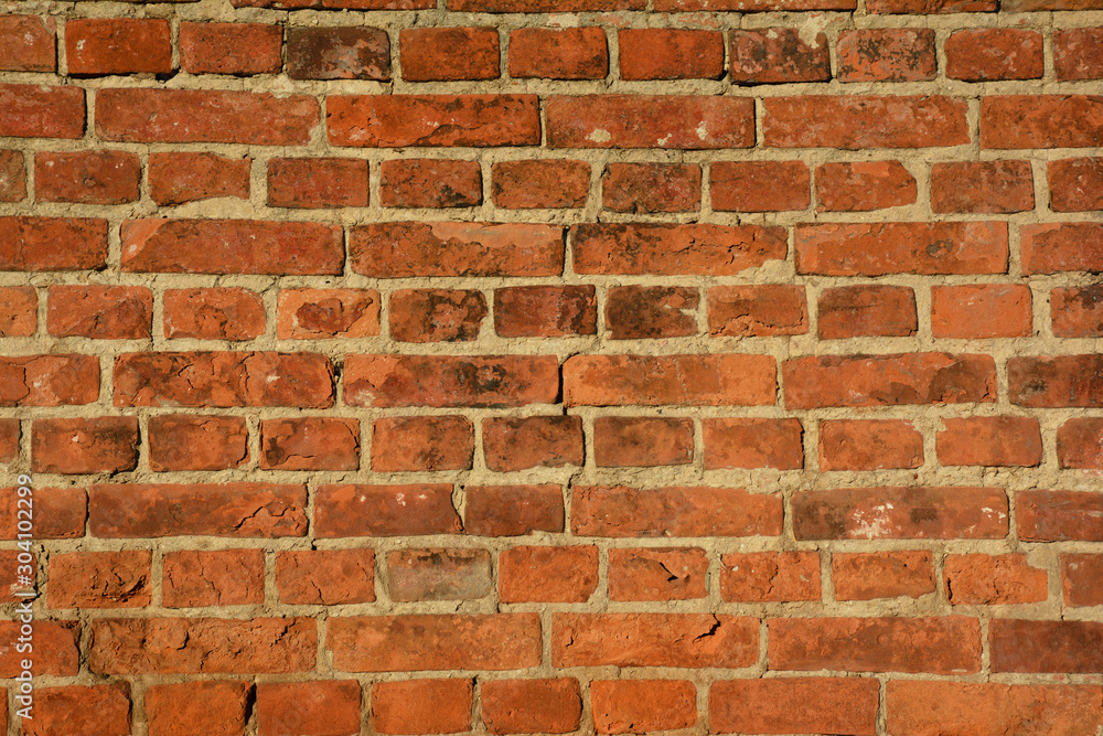 Fototapeta premium Brick wall texture background pattern. Brick wall surface