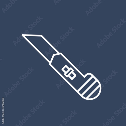 Cutter Icon Isolated On Abstract Background