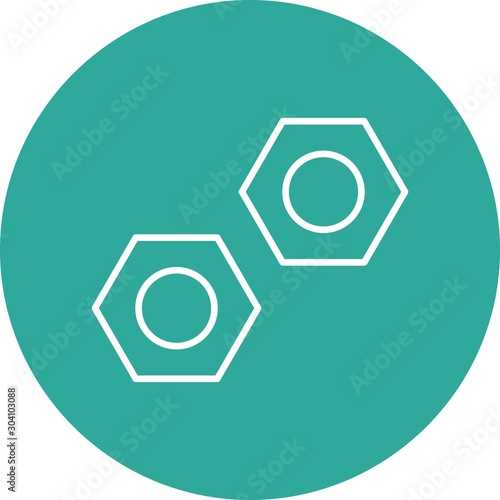 Bolt Icon Isolated On Abstract Background