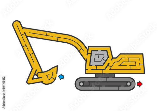 Excavator maze
