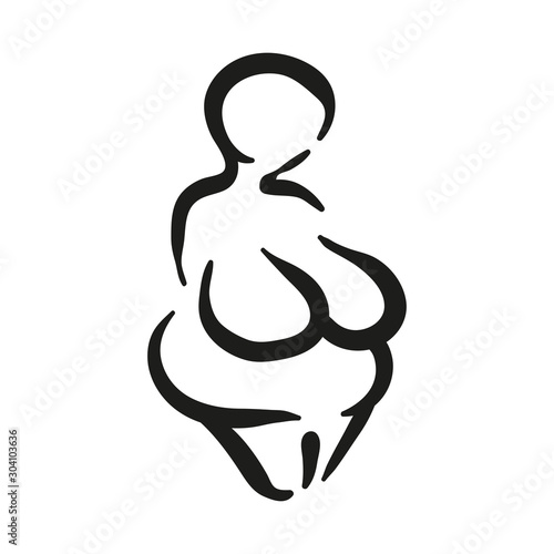The matriarchy archeology female symbol of the Great Mother Goddess. 