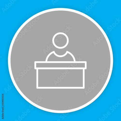  Reception Icon Isolated On Abstract Background