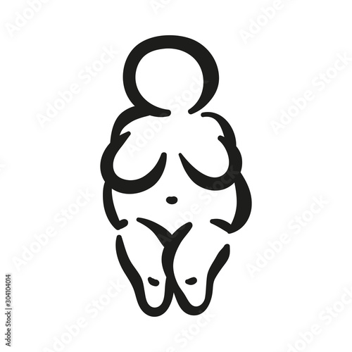 The matriarchy archeology female symbol of the Great Mother Goddess. 