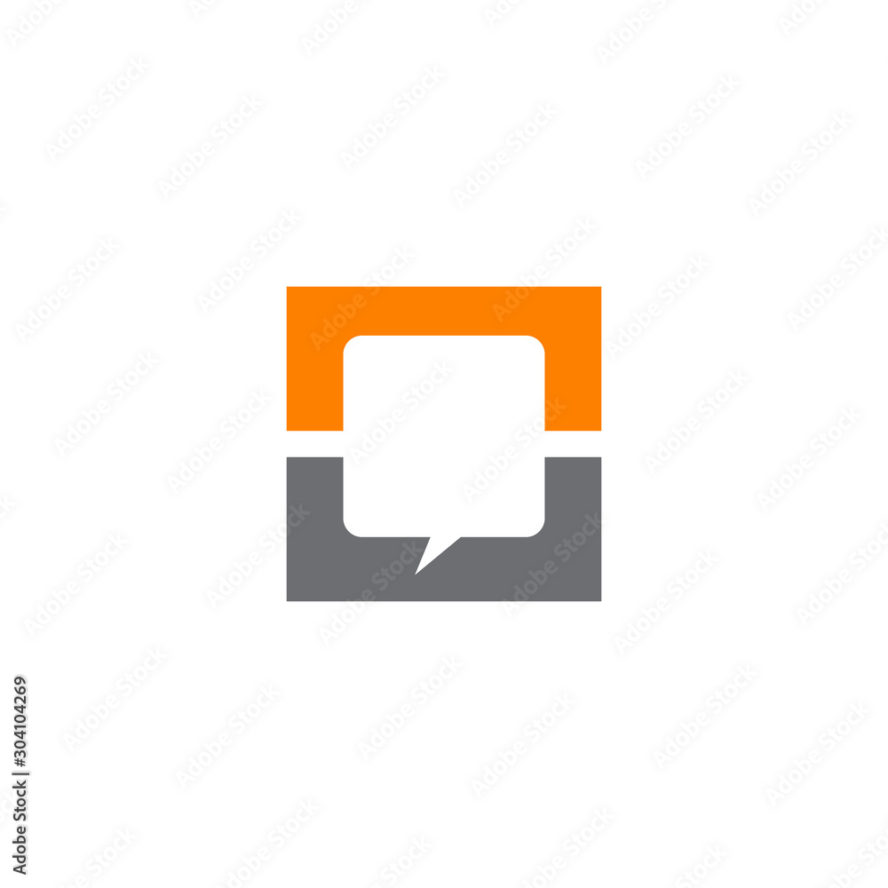 bubble chat icon logo design template bubble chat icon logo design template
