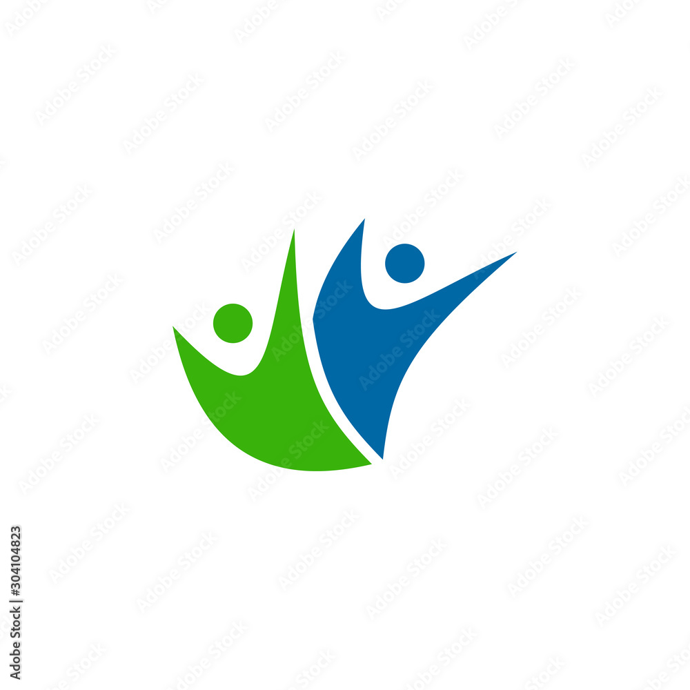 Community and adoption care icon logo design template Community and adoption care icon logo design template