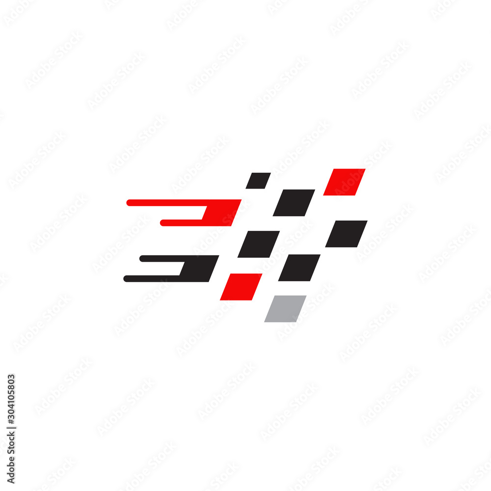 Race flag icon logo design template Race flag icon logo design template