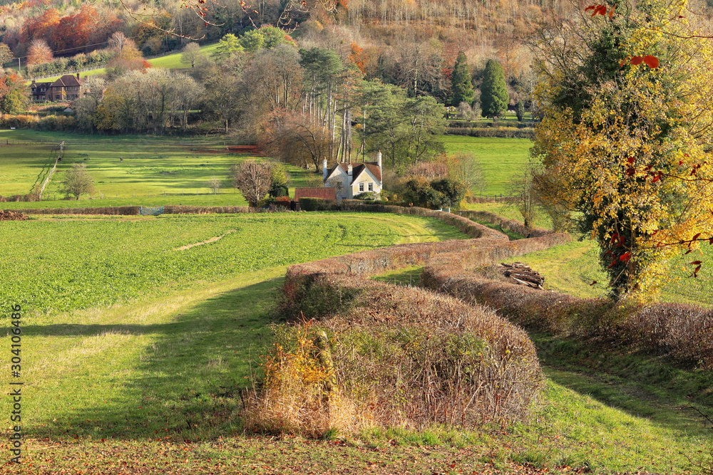 Fototapeta premium An English Rural Landscape in the Chiltern Hills