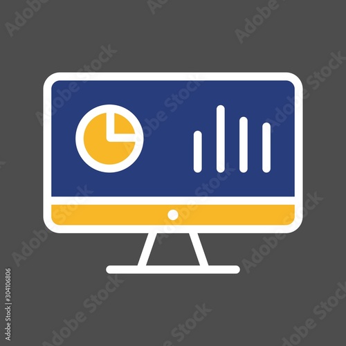 analysis Icon Isolated On Abstract Background photo