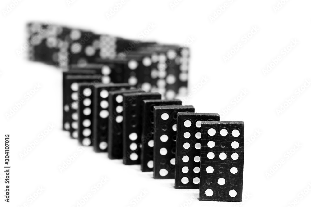 Dominoes on a white background. Games Dominoes on a white background. Games
