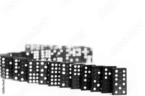 Dominoes on a white background. Games