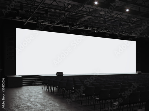 Konstfotografi Conference hall mockup screen