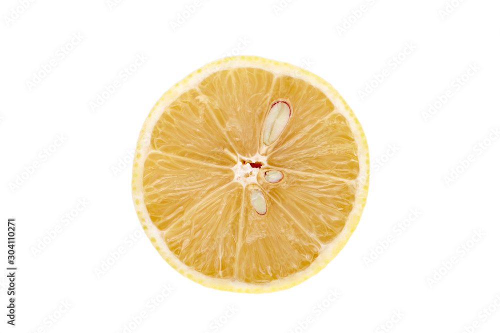 Yellow ripe lemon over the white background Yellow ripe lemon over the white background