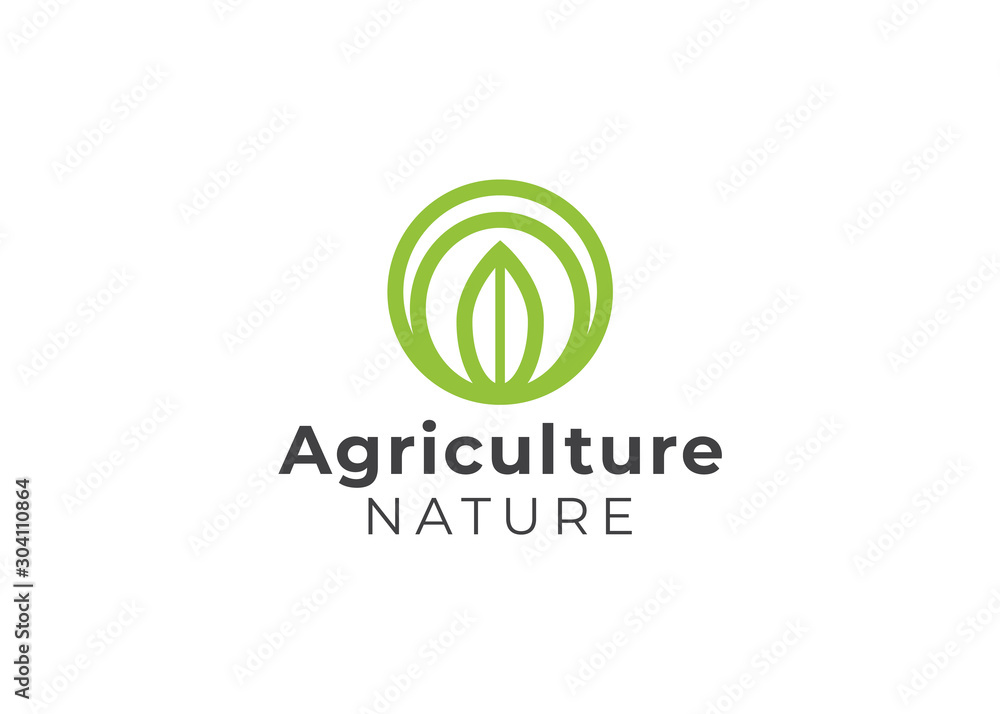 Nature logo design. Agriculture abstract logo. Nature brand vector logo Nature logo design. Agriculture abstract logo. Nature brand vector logo